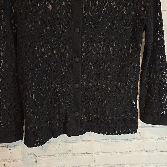 Banana Republic black lace top size S - Picture 8 of 9